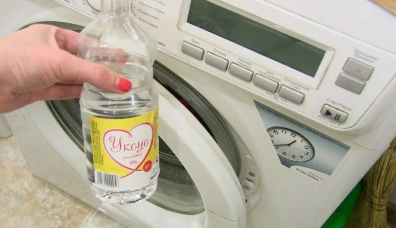 почистить стиральную машину белизной и уксусом