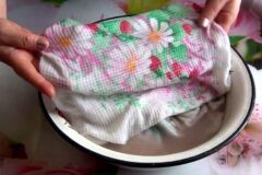 отстирать кухонные полотенца от застарелых жирных пятен