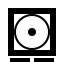 В квадрате размещен круг с 1 черной точкой и подчеркнут 2 пунктирными чертами