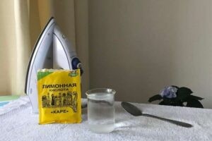 очистить утюг от нагара лимонной кислотой