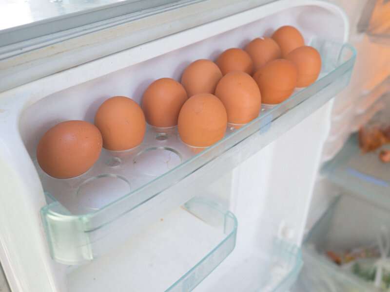 хранить сырые яйца в холодильнике